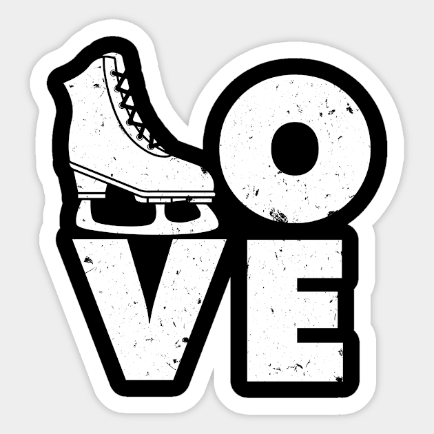 Love ice skating ice skating Sticker by OfCA Design